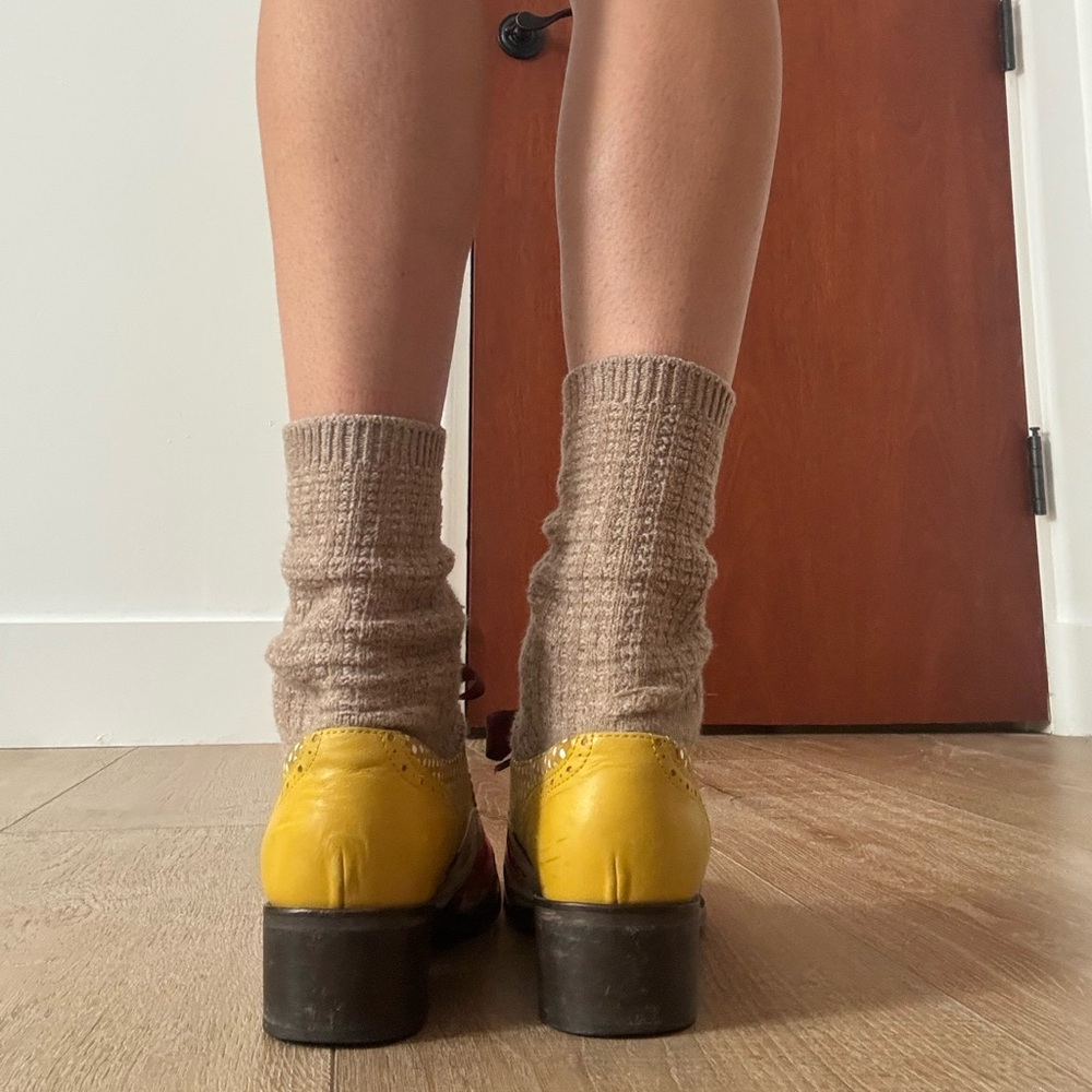 Irregular Choice Floral Yellow Oxford Shoes - Picture 5 of 8